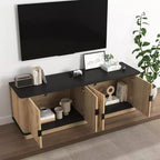 GDFStudio Sandy Modern Minimalist 55 Wood Four-Door TV Cabinet