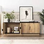 GDFStudio Sandy Modern Minimalist 55 Wood Four-Door TV Cabinet
