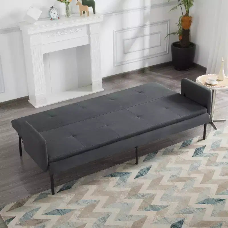 MAYEERTY 74.8 Convertible Futon Sofa Bed with 5-Position Adjustable Backrest