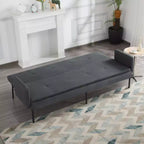 MAYEERTY 74.8 Convertible Futon Sofa Bed with 5-Position Adjustable Backrest