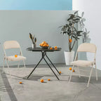 MAYEERTY Leather Folding Chair 2 Pcs for Home Office Party - Portable & Comfortable