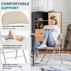 MAYEERTY Leather Folding Chair 2 Pcs for Home Office Party - Portable & Comfortable