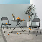 MAYEERTY Leather Folding Chair 2 Pcs for Home Office Party - Portable & Comfortable
