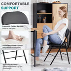 MAYEERTY Leather Folding Chair 2 Pcs for Home Office Party - Portable & Comfortable