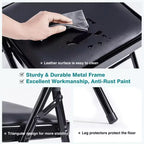 MAYEERTY Leather Folding Chair 2 Pcs for Home Office Party - Portable & Comfortable
