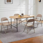 MAYEERTY Leather Folding Chair 2 Pcs for Home Office Party - Portable & Comfortable