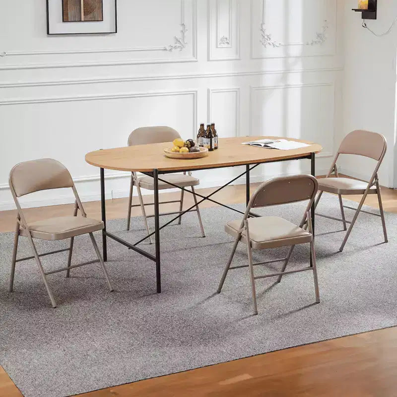 MAYEERTY Leather Folding Chair 2 Pcs for Home Office Party - Portable & Comfortable