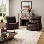 Oversized Recliner Chair - Faux PU Leather Large Manual Recliner for Adults, Exceptional Comfort Lazy Chair