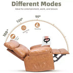 Oversized Recliner Chair - Faux PU Leather Large Manual Recliner for Adults, Exceptional Comfort Lazy Chair