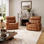 Oversized Recliner Chair - Faux PU Leather Large Manual Recliner for Adults, Exceptional Comfort Lazy Chair