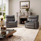 Oversized Recliner Chair - Faux PU Leather Large Manual Recliner for Adults, Exceptional Comfort Lazy Chair