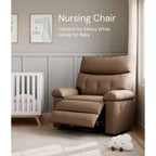 Oversized Recliner Chair - Faux PU Leather Large Manual Recliner for Adults, Exceptional Comfort Lazy Chair