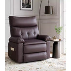 Oversized Recliner Chair - Faux PU Leather Large Manual Recliner for Adults, Exceptional Comfort Lazy Chair