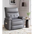 Oversized Recliner Chair - Faux PU Leather Large Manual Recliner for Adults, Exceptional Comfort Lazy Chair