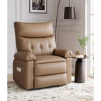 Oversized Recliner Chair - Faux PU Leather Large Manual Recliner for Adults, Exceptional Comfort Lazy Chair
