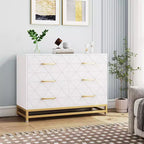 Zstar 6 Drawers Storage Dresser for Bedroom, Living Room, Hallway