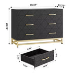 Zstar 6 Drawers Storage Dresser for Bedroom, Living Room, Hallway