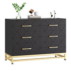 Zstar 6 Drawers Storage Dresser for Bedroom, Living Room, Hallway