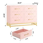 Zstar 6 Drawers Storage Dresser for Bedroom, Living Room, Hallway