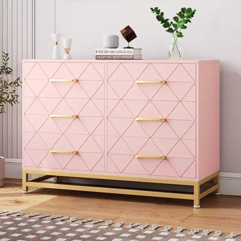 Zstar 6 Drawers Storage Dresser for Bedroom, Living Room, Hallway