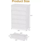 GustoWave Wooden Dresser, Drawer Dresser with Large Drawers Storage for Bedroom, Living Room, Nursery, Entryway