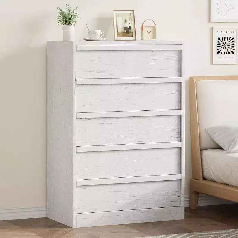 GustoWave Wooden Dresser, Drawer Dresser with Large Drawers Storage for Bedroom, Living Room, Nursery, Entryway