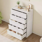 GustoWave Wooden Dresser, Drawer Dresser with Large Drawers Storage for Bedroom, Living Room, Nursery, Entryway