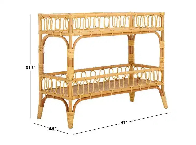 Isaiah 2-Teir Rattan Console Table - STG6509 - Safavieh