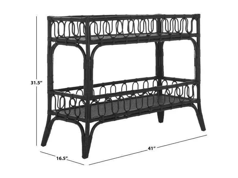 Isaiah 2-Teir Rattan Console Table - STG6509 - Safavieh