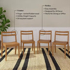 Now Furniture Dining Room Chairs Set of 4, Solid Wood Modern Kitchen Chair