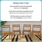 Now Furniture Dining Room Chairs Set of 4, Solid Wood Modern Kitchen Chair