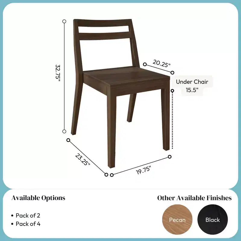 Now Furniture Dining Room Chairs Set of 4, Solid Wood Modern Kitchen Chair