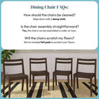 Now Furniture Dining Room Chairs Set of 4, Solid Wood Modern Kitchen Chair