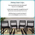 Now Furniture Dining Room Chairs Set of 4, Solid Wood Modern Kitchen Chair