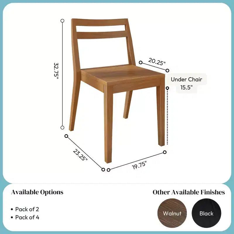 Now Furniture Dining Room Chairs Set of 4, Solid Wood Modern Kitchen Chair