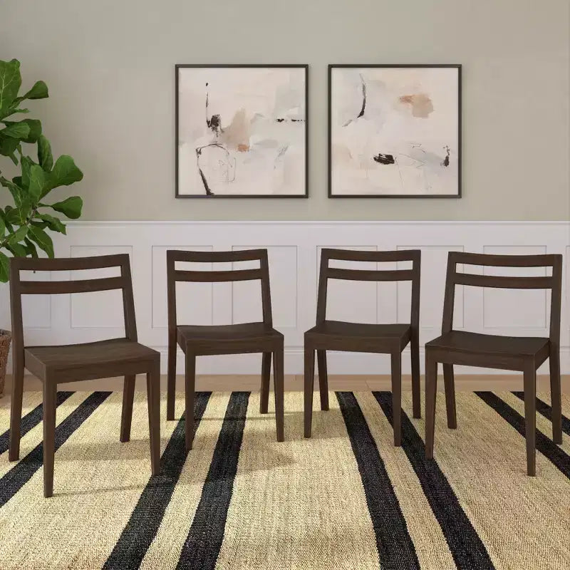 Now Furniture Dining Room Chairs Set of 4, Solid Wood Modern Kitchen Chair