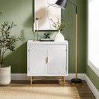 Art Leon Modern Wood Cabinet Sideboard with Textured Door Decoration