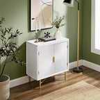 Art Leon Modern Wood Cabinet Sideboard with Textured Door Decoration
