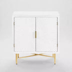 Art Leon Modern Wood Cabinet Sideboard with Textured Door Decoration
