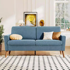Dyonery 68 Sofa Fabric Couch Comfy Loveseat with Spring Cushion Solid Wood , Modern Deep Seat