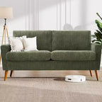 Dyonery 68 Sofa Fabric Couch Comfy Loveseat with Spring Cushion Solid Wood , Modern Deep Seat