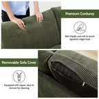 Dyonery 68 Sofa Fabric Couch Comfy Loveseat with Spring Cushion Solid Wood , Modern Deep Seat