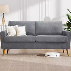 Dyonery 68 Sofa Fabric Couch Comfy Loveseat with Spring Cushion Solid Wood , Modern Deep Seat