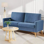 Dyonery 68 Sofa Fabric Couch Comfy Loveseat with Spring Cushion Solid Wood , Modern Deep Seat