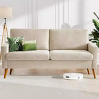 Dyonery 68 Sofa Fabric Couch Comfy Loveseat with Spring Cushion Solid Wood , Modern Deep Seat
