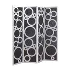 Roundhill Furniture Tavari 4-Panel Room Divider, Decorative Folding Freestanding Privacy Screen