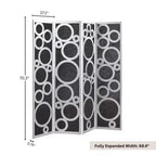 Roundhill Furniture Tavari 4-Panel Room Divider, Decorative Folding Freestanding Privacy Screen