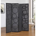 Roundhill Furniture Tavari 4-Panel Room Divider, Decorative Folding Freestanding Privacy Screen