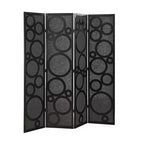 Roundhill Furniture Tavari 4-Panel Room Divider, Decorative Folding Freestanding Privacy Screen