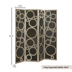 Roundhill Furniture Tavari 4-Panel Room Divider, Decorative Folding Freestanding Privacy Screen